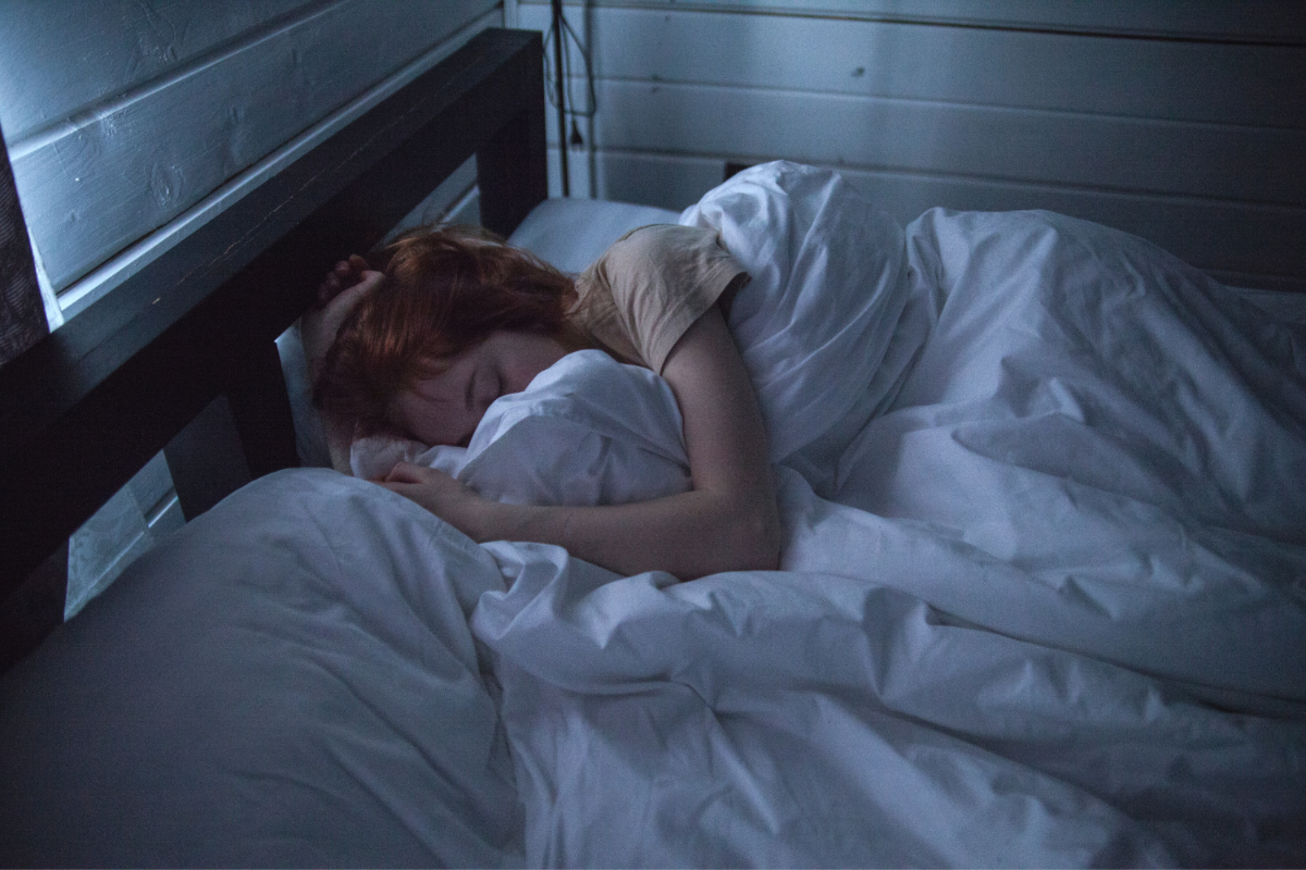 Person sleeping soundly.