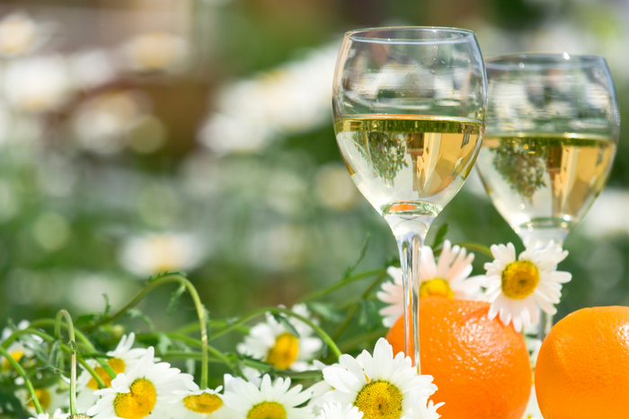 Orange and chamomile flowers as sources of apigenin.