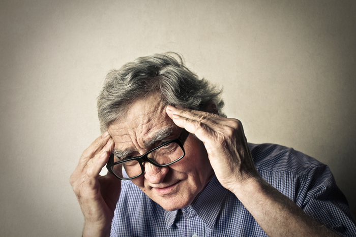 Older man depicting loss of cognitive function.