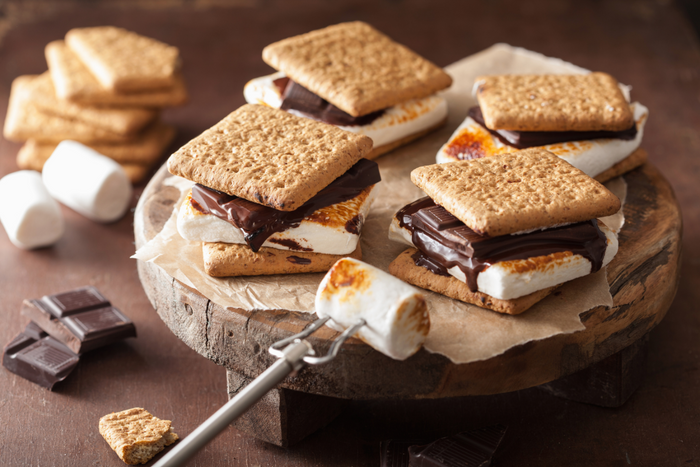 Plate of classic smores.