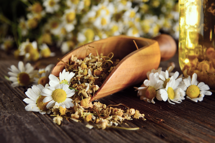 Chamomile flowers as source of apigenin.