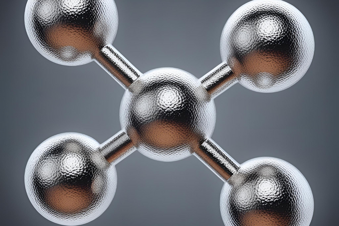 A digital illustration of lithium molecule.