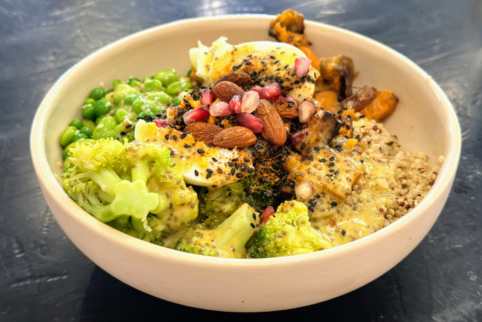 Quinoa bowl with veggies.
