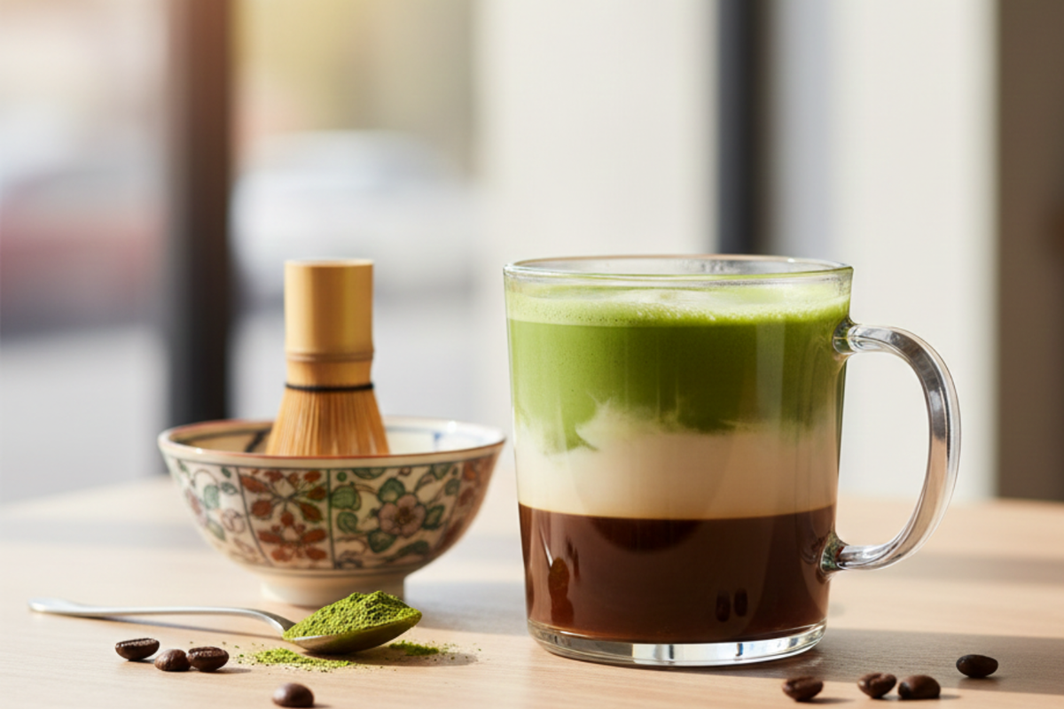 Matcha green tea latte.