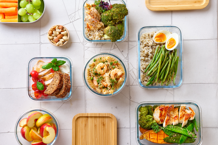 A table with snacks.