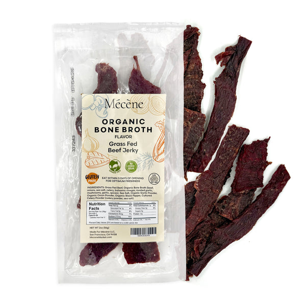 Organic Bone Broth Grass-Fed Beef Jerky – 2 oz (Pack of 2)