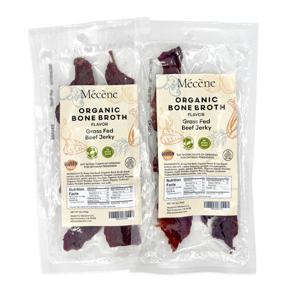 Organic Bone Broth Grass-Fed Beef Jerky – 2 oz, Pack of 2